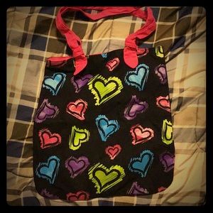 Tote bag with hearts